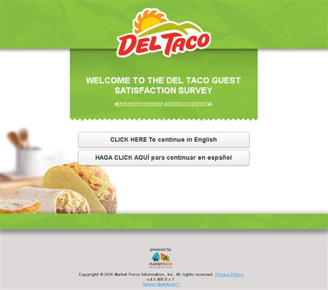Del taco survey. Things To Know About Del taco survey. 